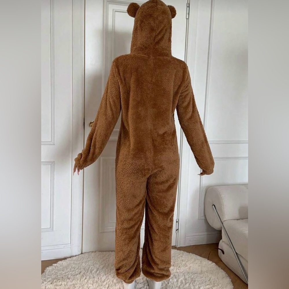 🧸Women’s Cozy Brown Bear Onesie Pj’z - Picture 2 of 2
